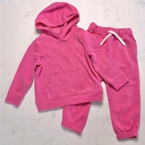 Old Navy Toddler Hoodie & Sweatpants Set, 2T, Pink Trance